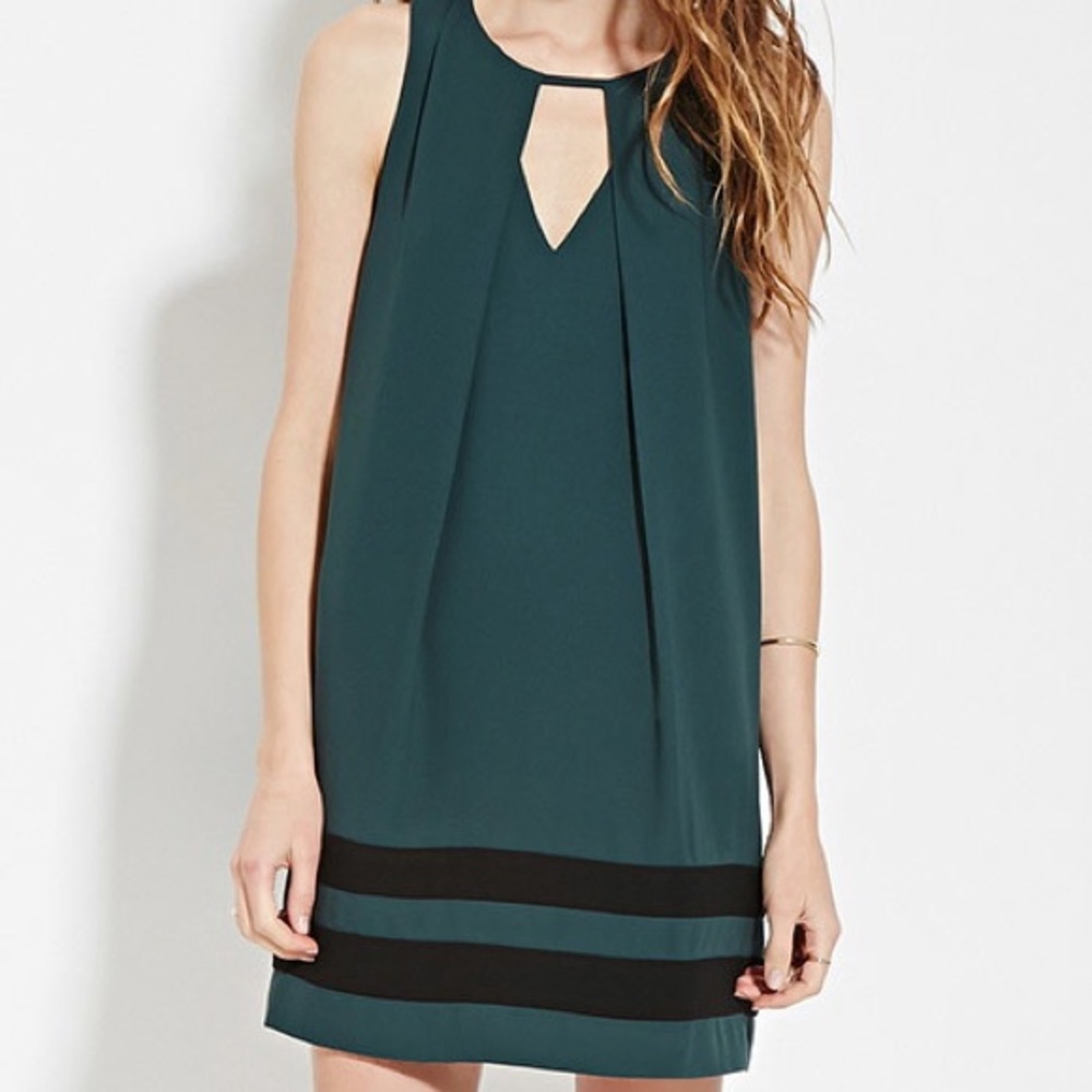 Pleated Colorblock Dress